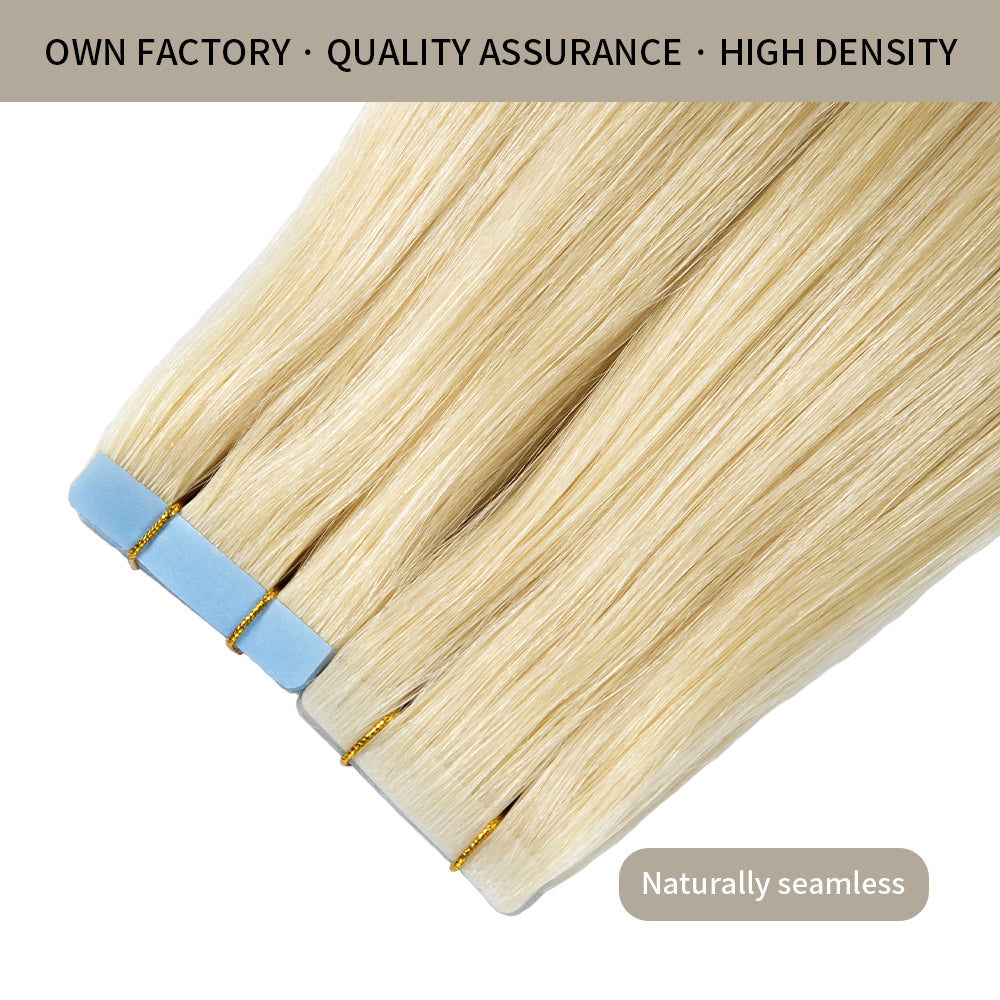 Realmhair invisible tape in hair extensions 20Pcs with high density and quality assurance (#613)