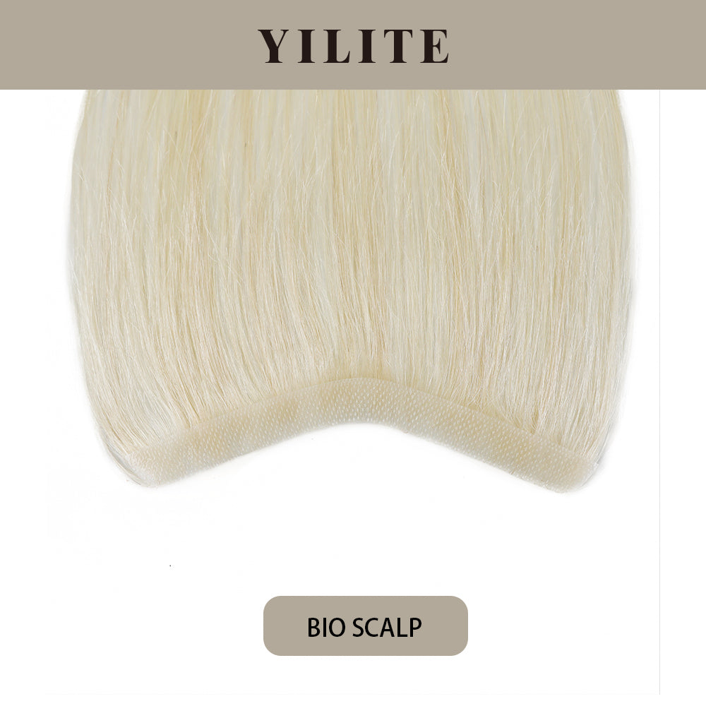 Realmhair Bio Scalp 1.5x16cm invisible seamless hair patch with skin-like base (#60 platinum blonde)