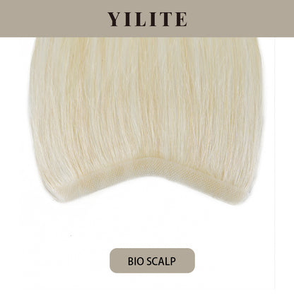Realmhair Bio Scalp 1.5x16cm invisible seamless hair patch with skin-like base (#60 platinum blonde)