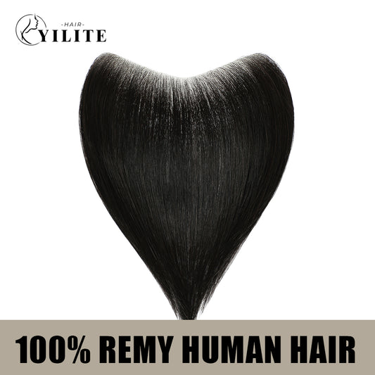 Realmhair seamless hair patch 2.5x16cm virgin human hair (Natural Black)