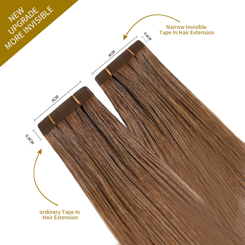Comparison of narrow tape in hair extensions vs ordinary tape in extensions (#6)
