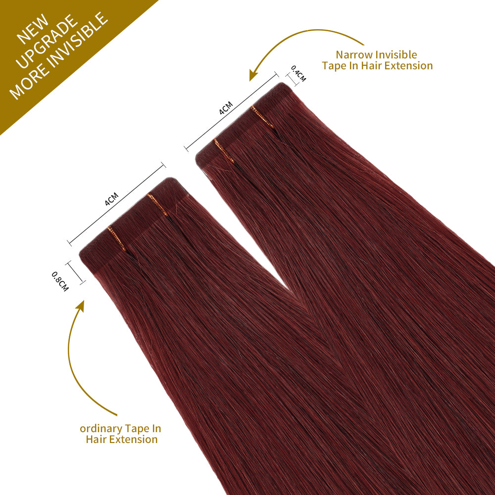 Comparison of narrow tape in hair extensions vs ordinary tape in extensions (#99J)