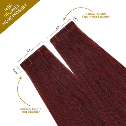Comparison of narrow tape in hair extensions vs ordinary tape in extensions (#99J)