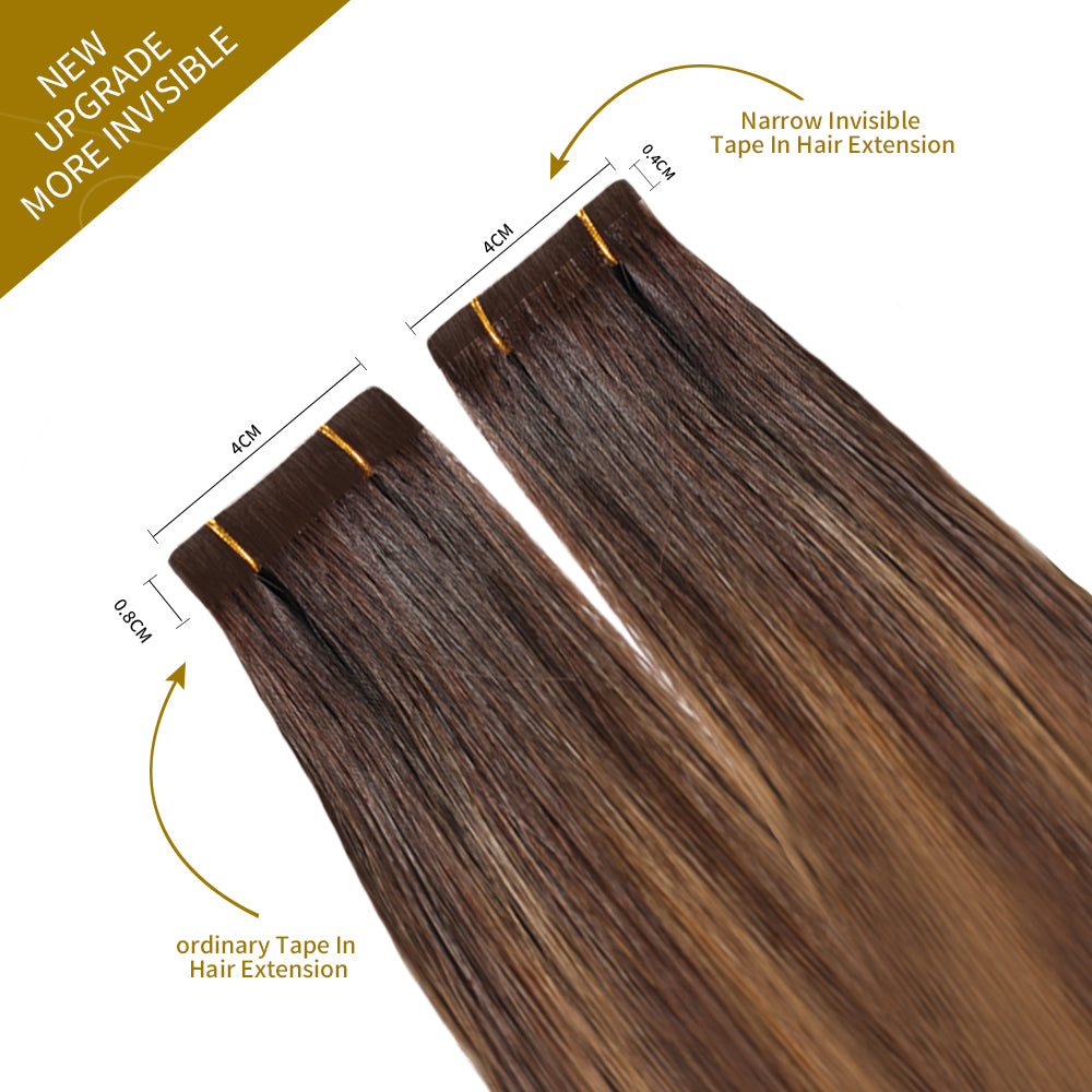 Comparison of narrow tape in hair extensions vs ordinary tape in extensions (#P2/6/T2)