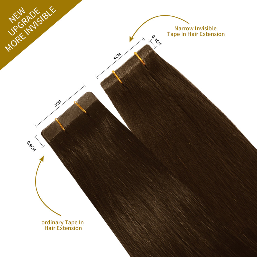 Comparison of narrow tape in hair extensions vs ordinary tape in extensions (#4)