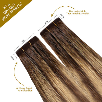 Comparison of narrow tape in hair extensions vs ordinary tape in extensions (#P4/27/T4)