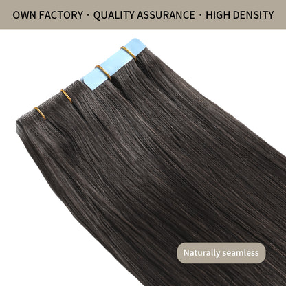 Realmhair invisible tape in hair extensions 20Pcs with high density and quality assurance (#1B )