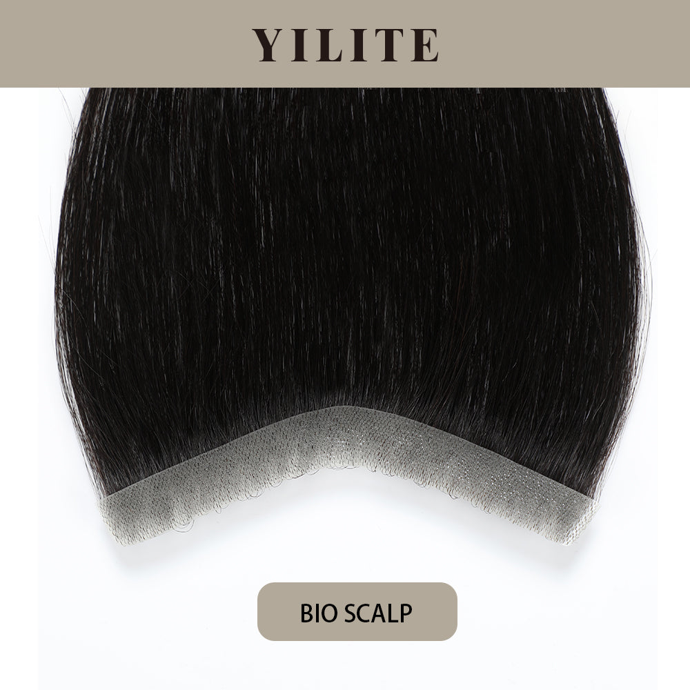 Realmhair Bio Scalp 1.5x15cm invisible seamless hair patch with skin-like base (Natural Black)
