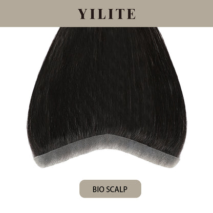 Realmhair Bio Scalp 1.5x16cm invisible seamless hair patch with skin-like base (Natural Black)