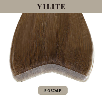 Realmhair Bio Scalp 1.5x16cm invisible seamless hair patch with skin-like base (#4 Dark Brown)