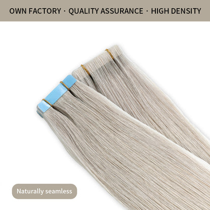 Realmhair invisible tape in hair extensions 20Pcs with high density and quality assurance (#Silver)