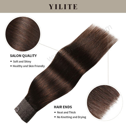 Realmhair wire extensions with salon quality and thick hair ends (#2?Darkest?Brown)?