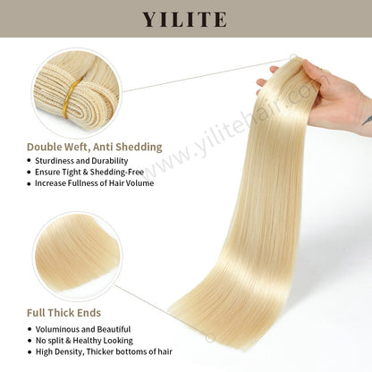 Realmhair double-weft hair extensions - anti-shedding, high-density with thick ends (#60)