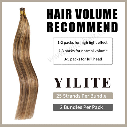 Realmhair I Tip hair extensions with hair volume recommendation (#P4/27) 