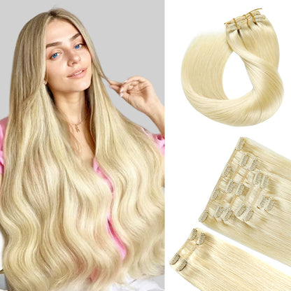 Realmhair Clip In Hair Extensions Human Hair 9Pcs 20 Clips Invisible Natural Remy Human Hair (#60)