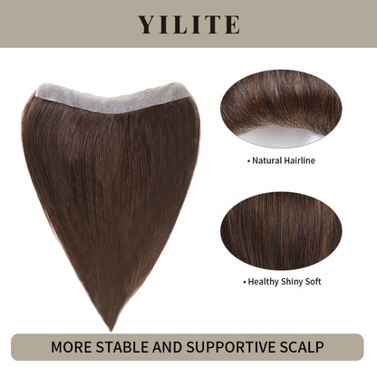 Realmhair seamless hair patch 1.5x15cm with natural hairline and healthy, shiny, soft hair (#2£©