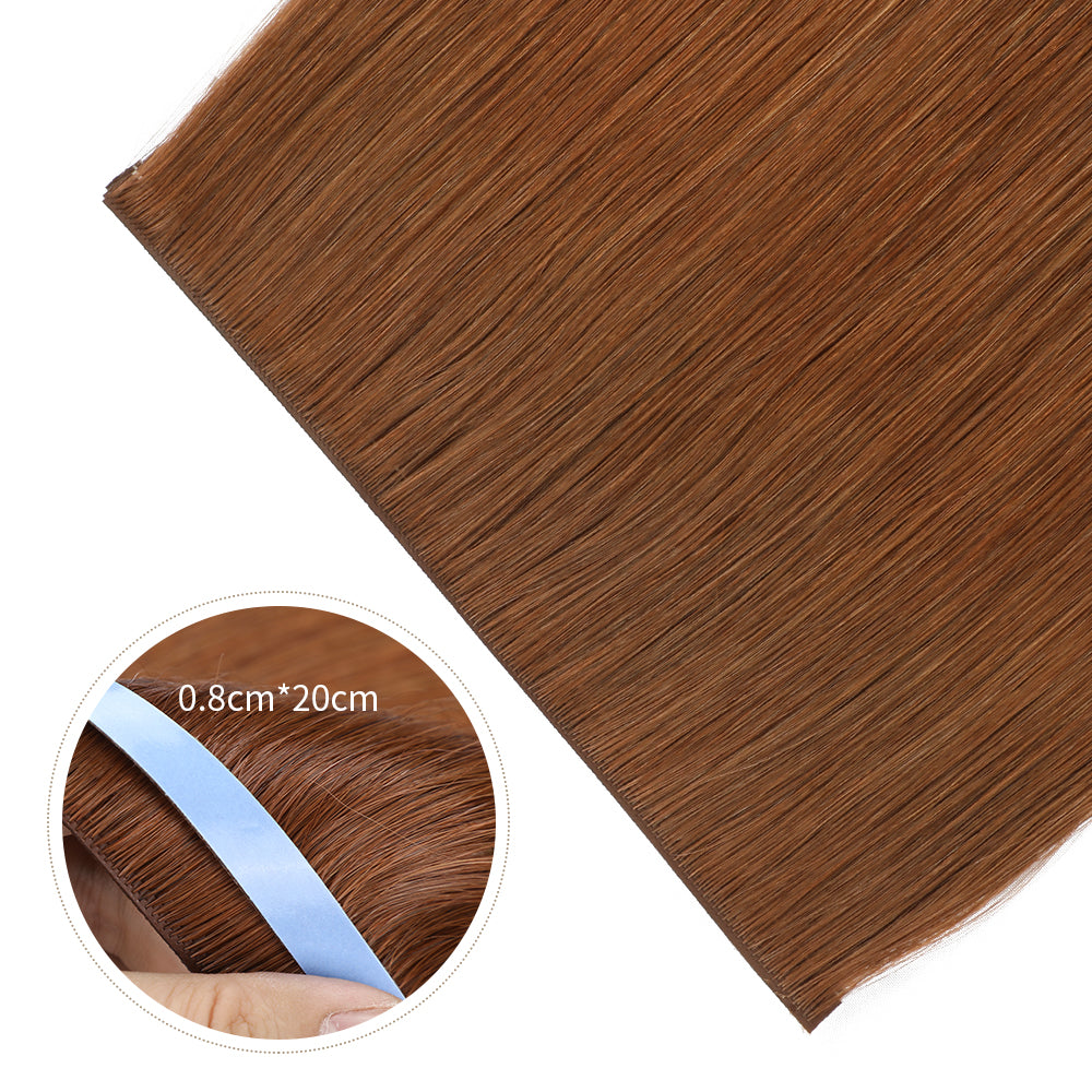 Close-up of Realmhair 20¡Á0.8cm invisible tape-in hair extensions in color #33