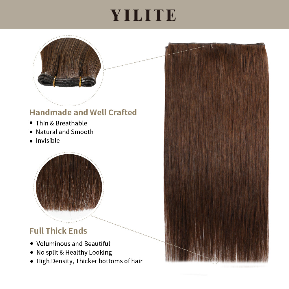 Realmhair #4 genius weft 1Pc with thin handmade top and full thick ends