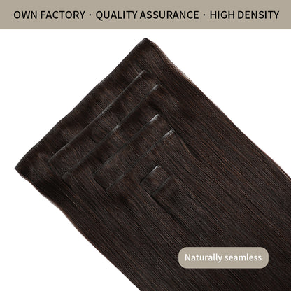 Realmhair Seamless Injected Hand-Tied Invisible Clip-ins 7Pcs 16 Clips Virgin Human Hair (#2)