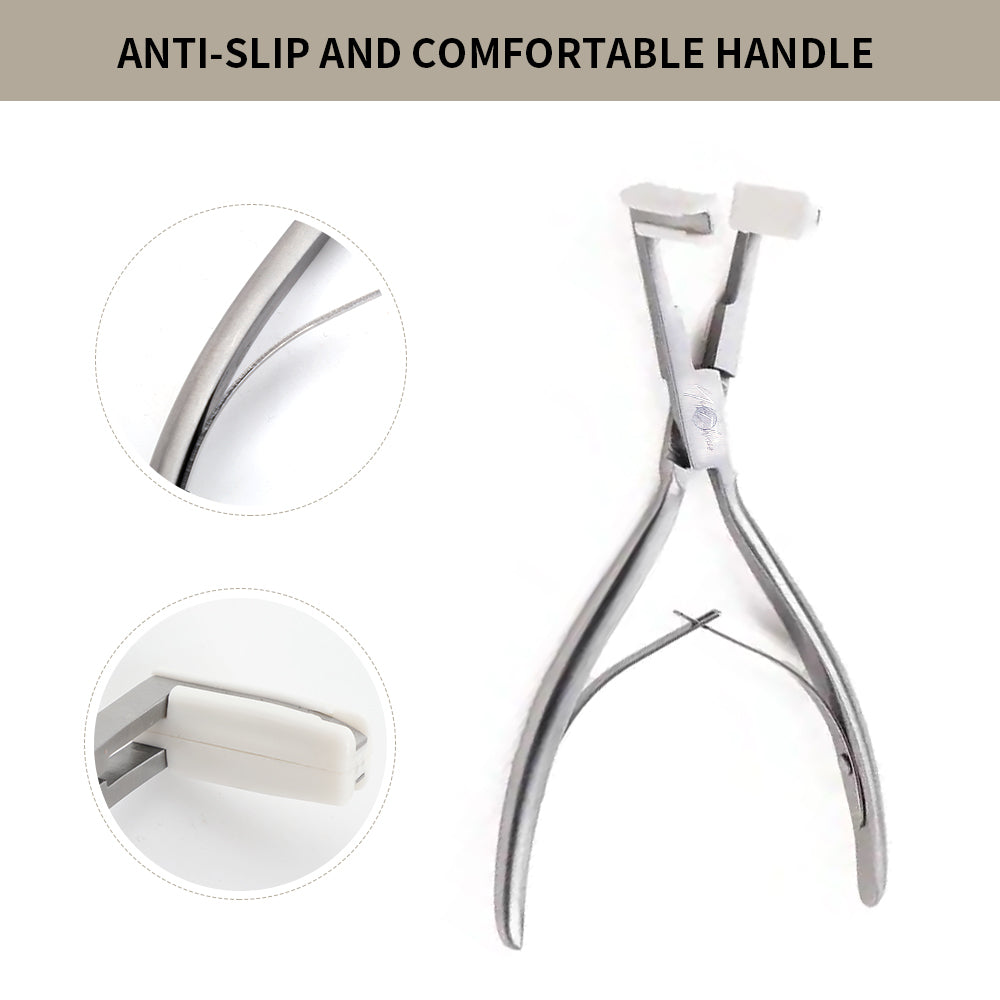 Realmhair Pro Tape In Applicator Stainless Steel Flat Surface Tool (Silvery)
