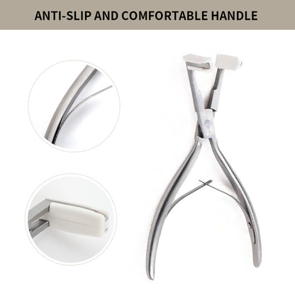 Realmhair Pro Tape In Applicator Stainless Steel Flat Surface Tool (Silvery)