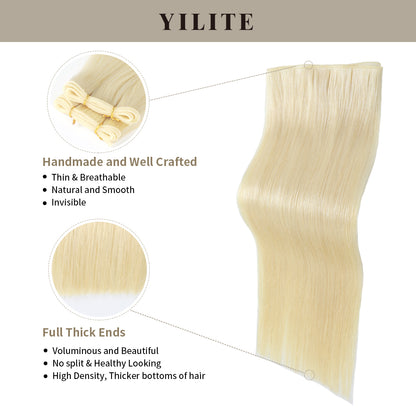 Realmhair #60 genius weft 2Pcs with thin handmade top and full thick ends
