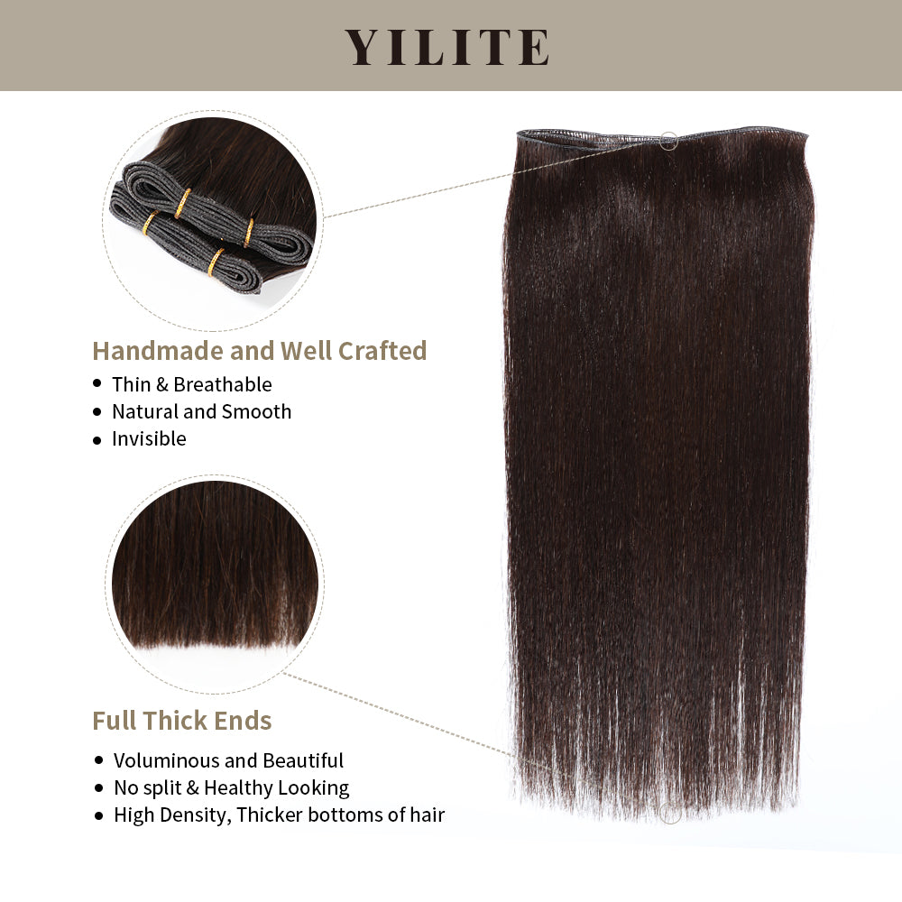 Realmhair #2 genius weft 1Pc with thin handmade top and full thick ends 