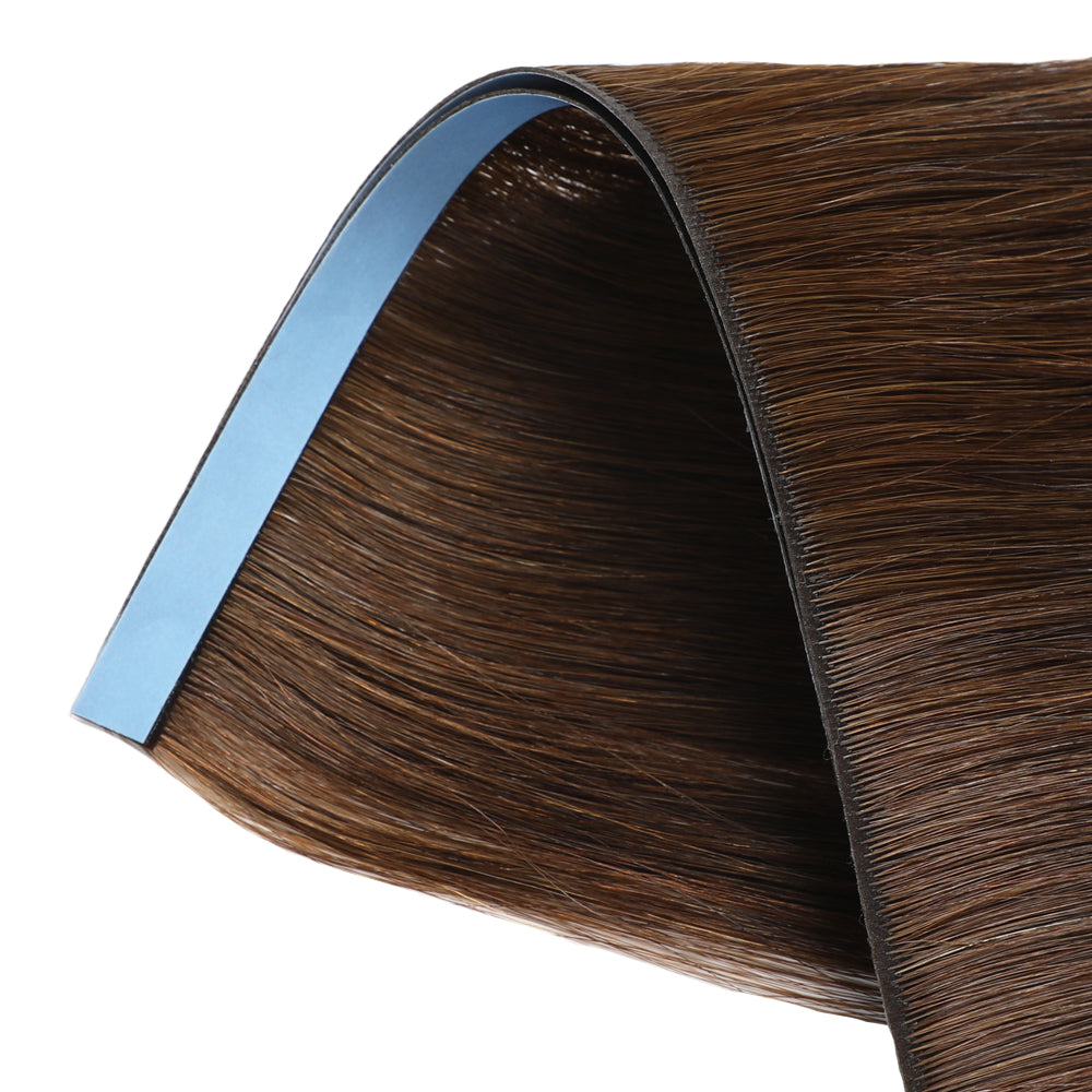 Zoomed view of Realmhair 20¡Á0.8cm seamless tape-in hair extension in color #4