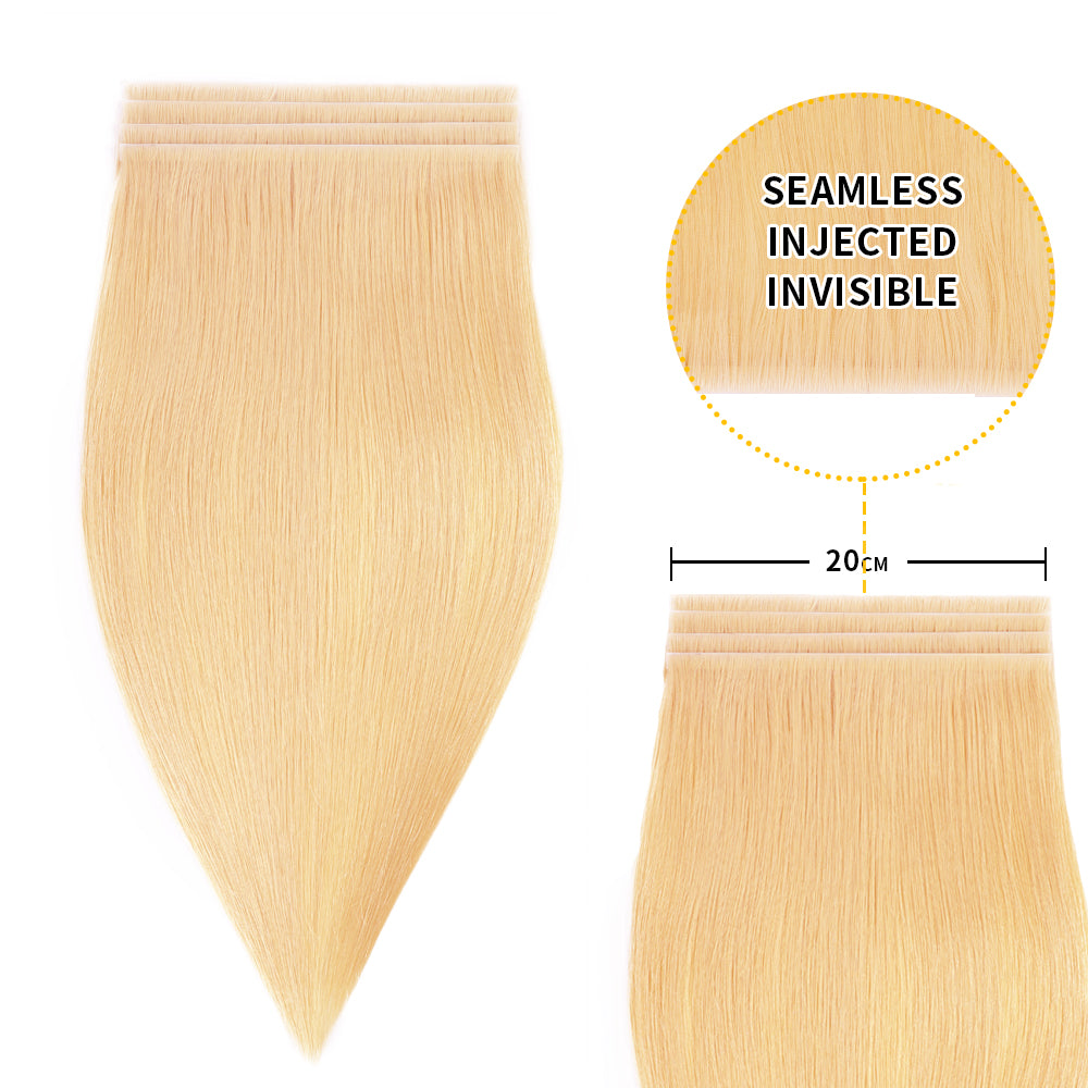 Realmhair 20*0.8cm long invisible tape in hair extensions 4Pcs virgin human hair (#27)