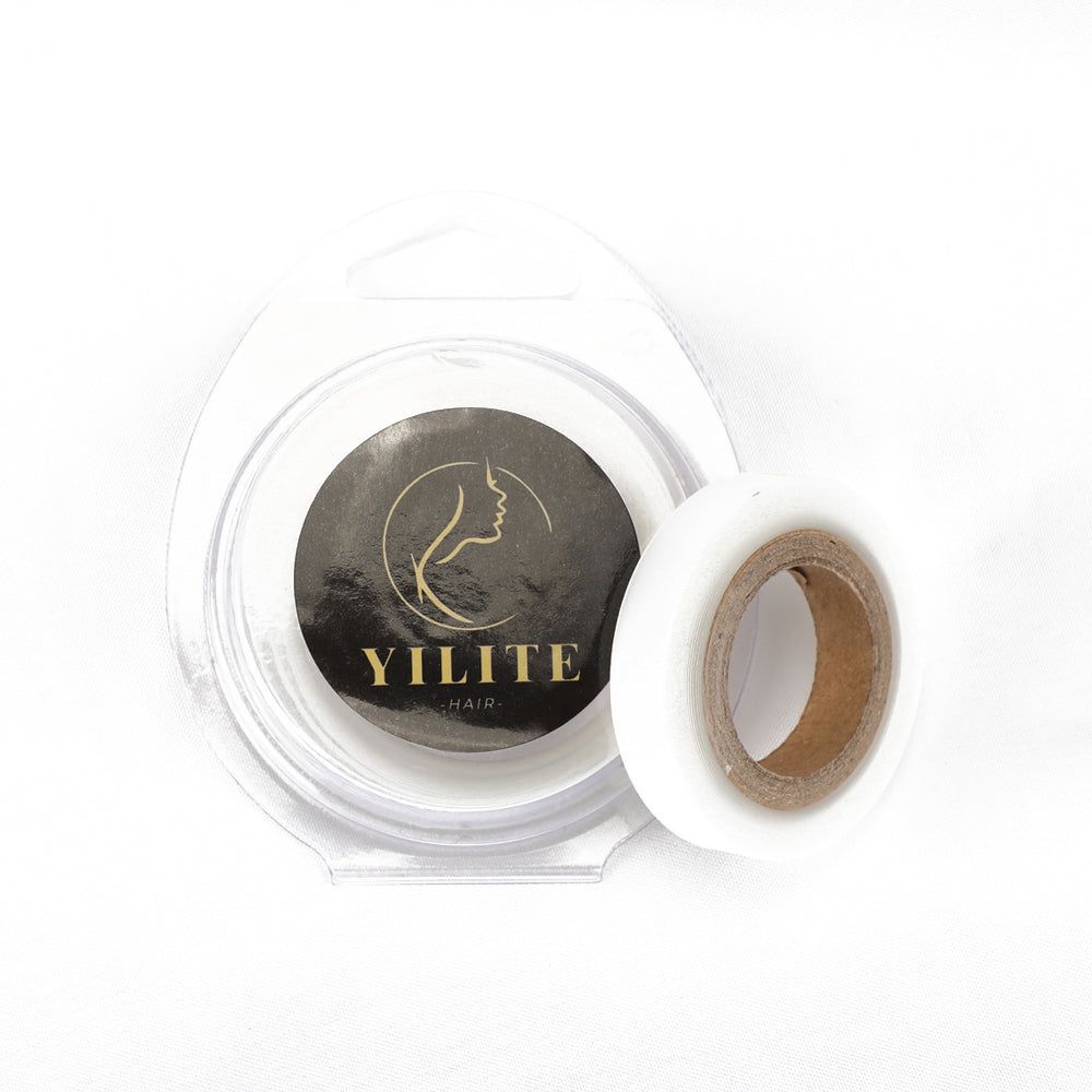 Realmhair single-sided invisible tape for hair extension, packed and unpacked view (1PC)