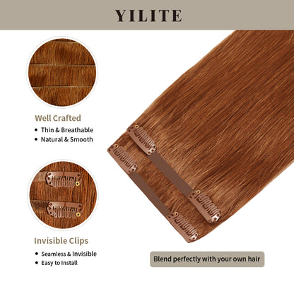 Clip-in hair pads (2 pieces) with front view thumbnail and close-up of clips (#33)