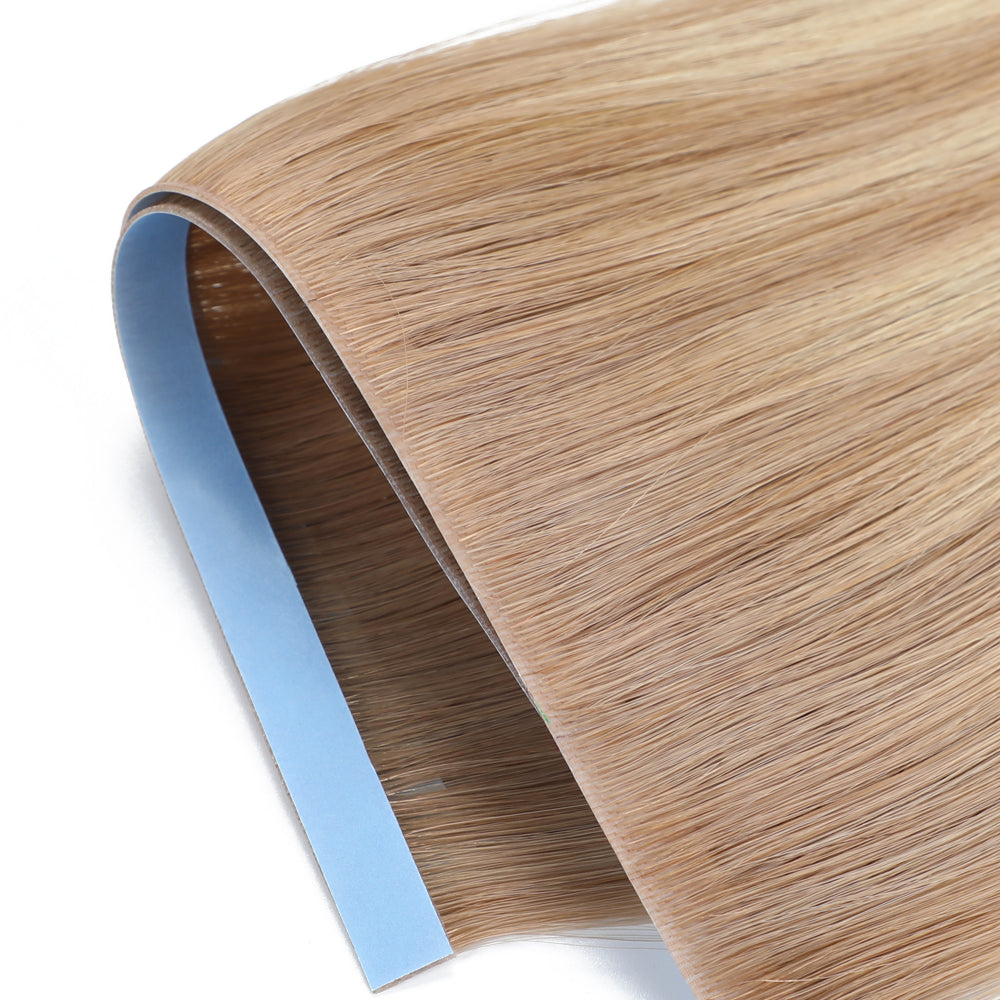 Zoomed view of Realmhair 20¡Á0.8cm seamless tape-in hair extension in color #T18/18/613
