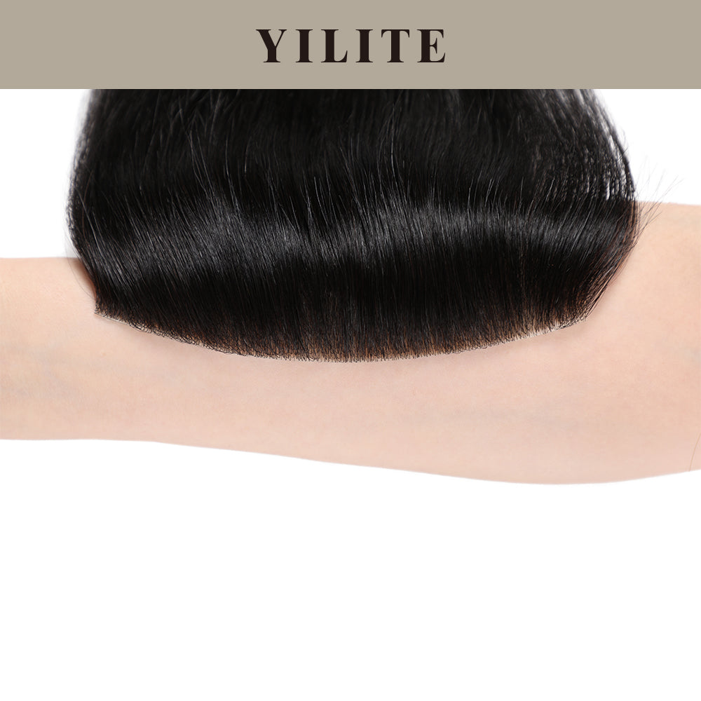Demonstration of the invisible effect of seamless hair patches 7x15cm on the arms£¨Natural black£©