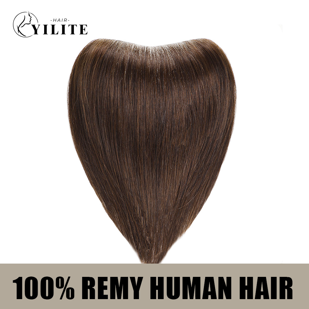Realmhair seamless hair patch 2.5x16cm virgin human hair (#2?Darkest?Brown)