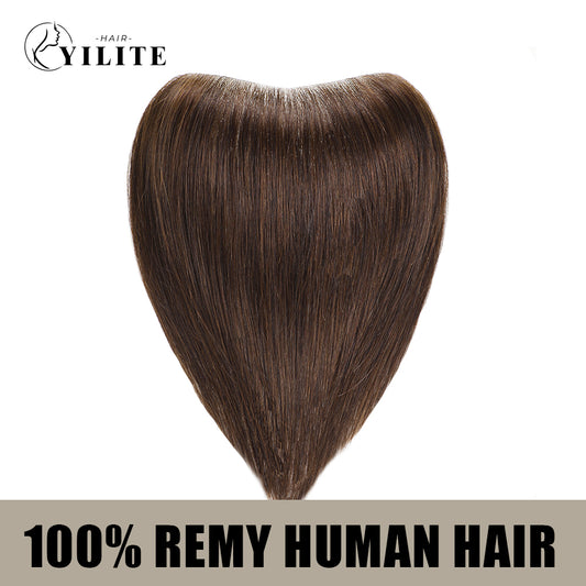 Realmhair seamless hair patch 2.5x16cm virgin human hair (#2?Darkest?Brown)