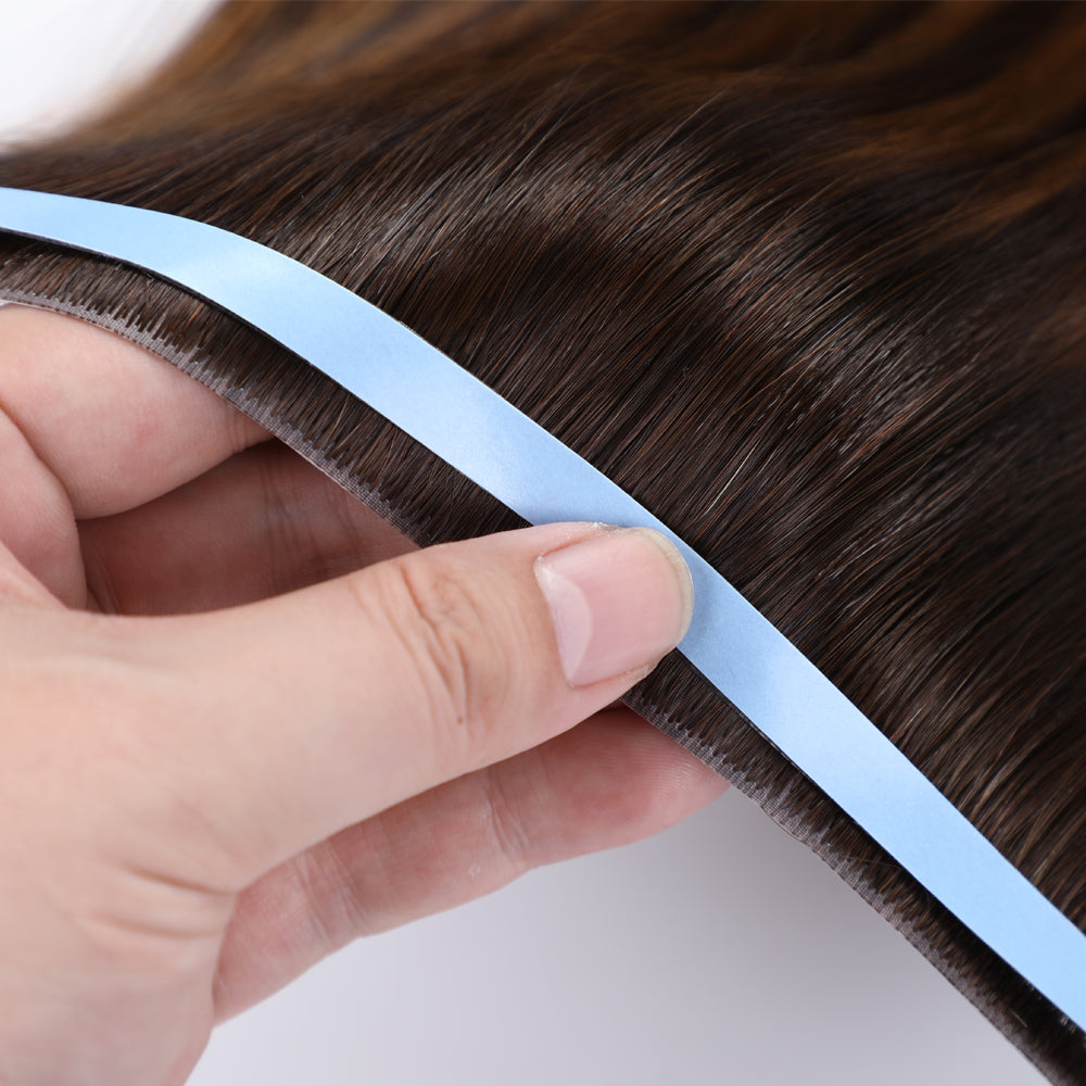 Zoomed view of Realmhair 20¡Á0.8cm seamless tape-in hair extension in #P2/6/T2 