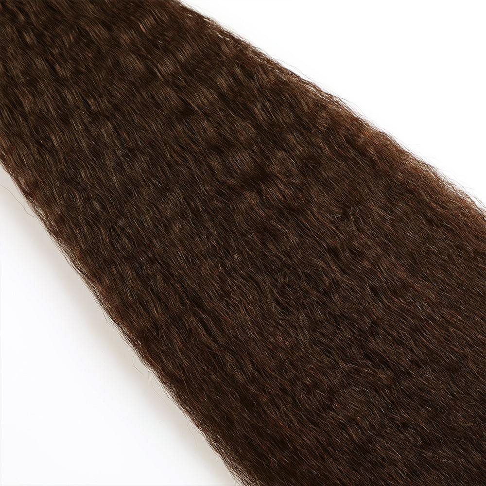 Close-up of Realmhair Kinky Seamless Injected Invisible Tape-In Hair Extensions (#4)
