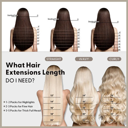 Realmhair Clip In Hair Extensions Human Hair 7Pcs 16 Clips Invisible Natural Virgin Human Hair (#T2/60)