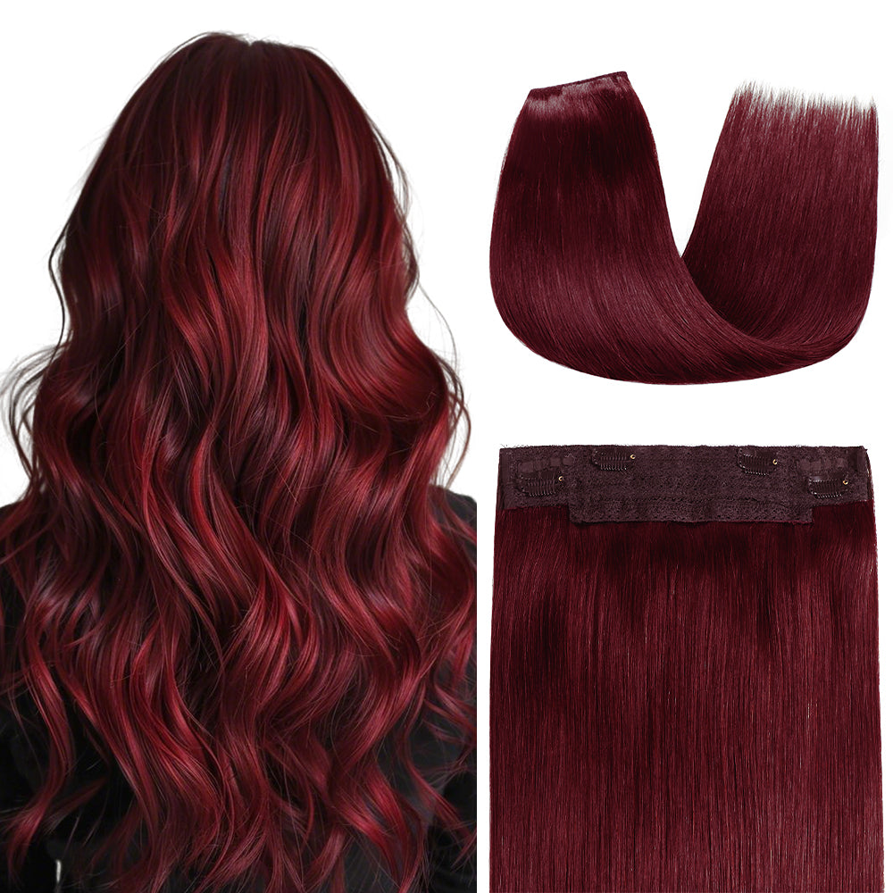 Realmhair Halo Hair Invisible Wire Extensions Natural Virgin Human Hair (#99J)