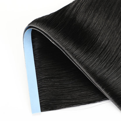 Zoomed view of Realmhair 20¡Á0.8cm seamless tape-in hair extension in #1 Jet Black 