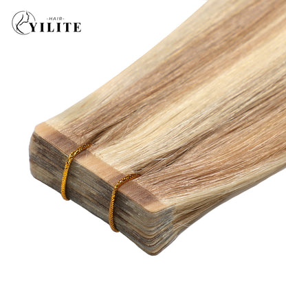 Realmhair Narrow Invisible Tape In Hair Extension Remy Human Hair 24Pcs (#P18/613)