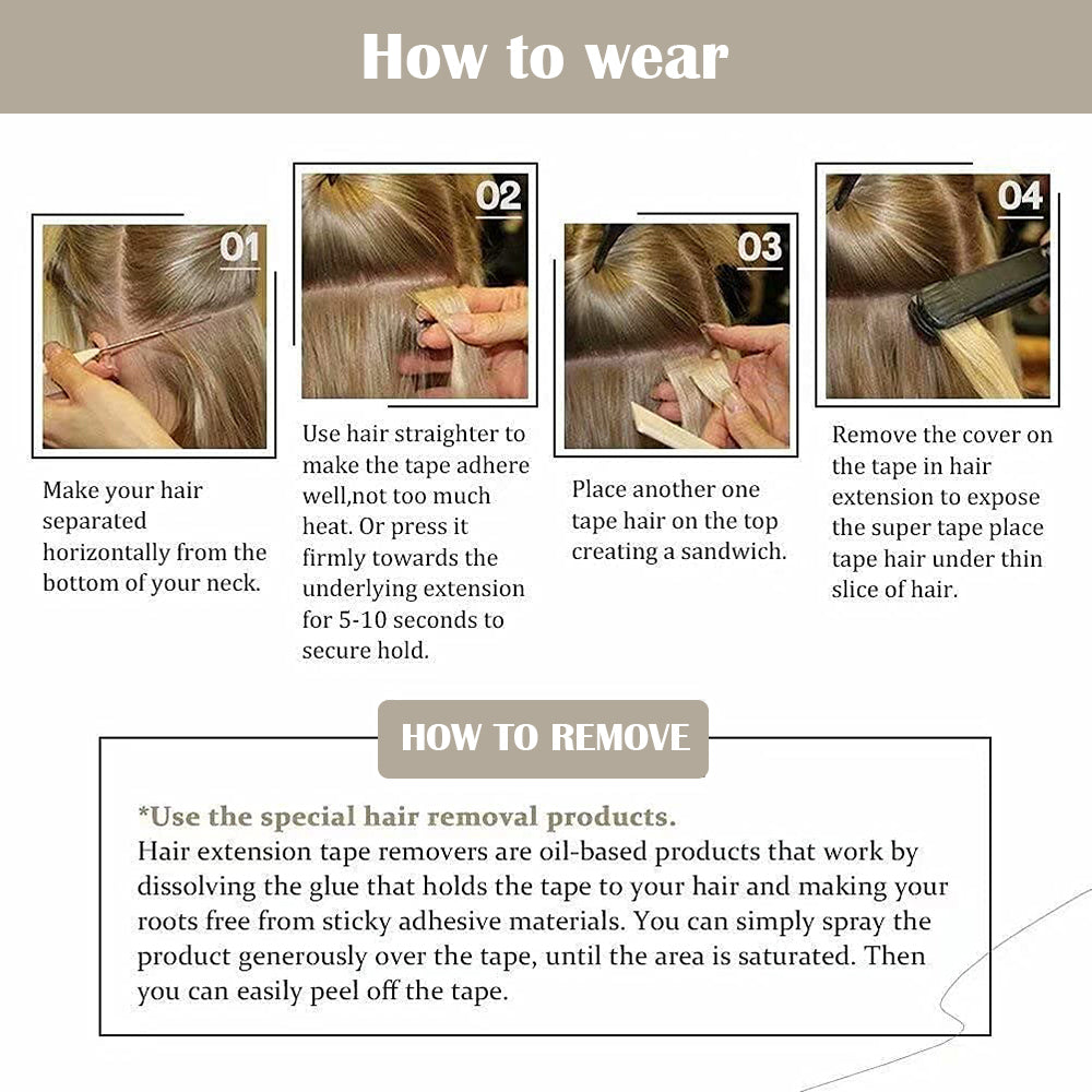 How to wear and remove tape-in hair extensions