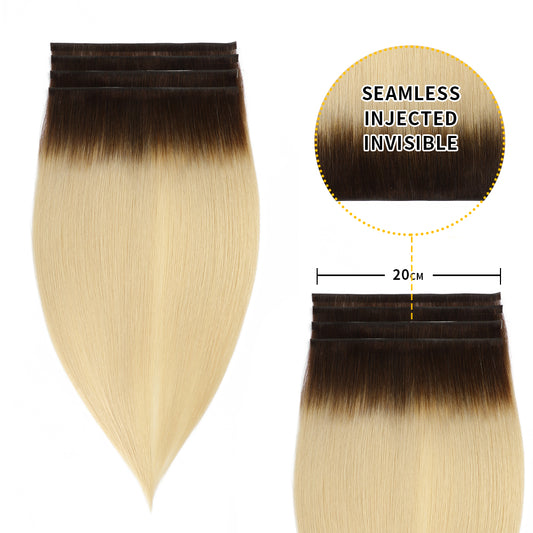Realmhair 20*0.8cm long invisible tape in hair extensions 4Pcs virgin human hair (#T2/60)