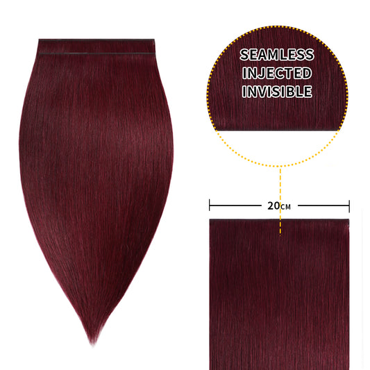 Realmhair 20*0.8cm long invisible tape in hair extensions 4Pcs virgin human hair (#99J)