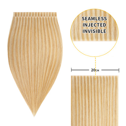 Realmhair 20*0.8cm long invisible tape in hair extensions 4Pcs virgin human hair (#P27/613)