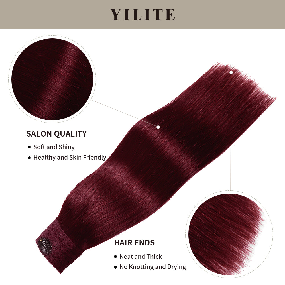 Realmhair Halo Hair Invisible Wire Extensions Natural Virgin Human Hair (#99J)