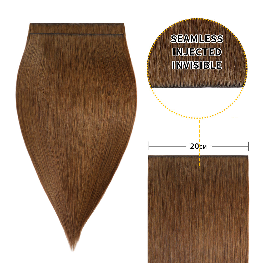 Realmhair 20*0.8cm long invisible tape in hair extensions 4Pcs virgin human hair (#6)