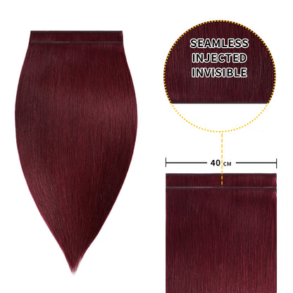 Realmhair 40*0.8cm long invisible tape in hair extensions 2Pcs virgin human hair (#99J)