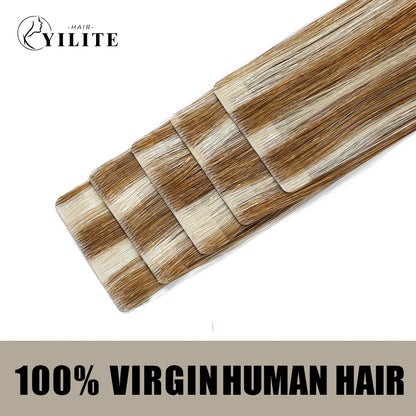 Realmhair Seamless Injected Hand-Tied Invisible Tape In Hair Extension 20Pcs Virgin Human Hair (P8/60)