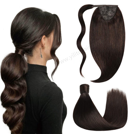 Back view of model showcasing Realmhair ponytail extension with magic paste (#2)